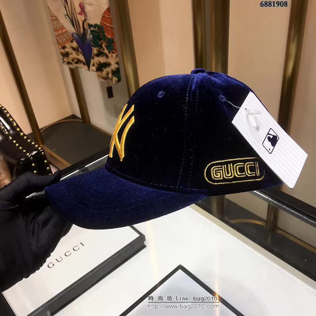 MLB 專櫃同步 NY與Gucci聯名款棒球帽 情侶款 6881908 LLWJ5650